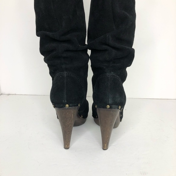STEVEN by Steve Madden black suede heeled boots - Picture 8 of 12